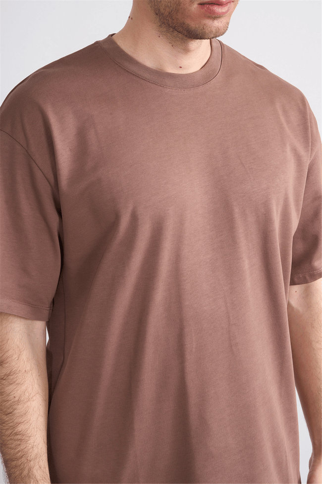 Çetinkaya Mentality 3880 Bisiklet Yaka 16/1 Süprem Regular T-shirt Kakao
