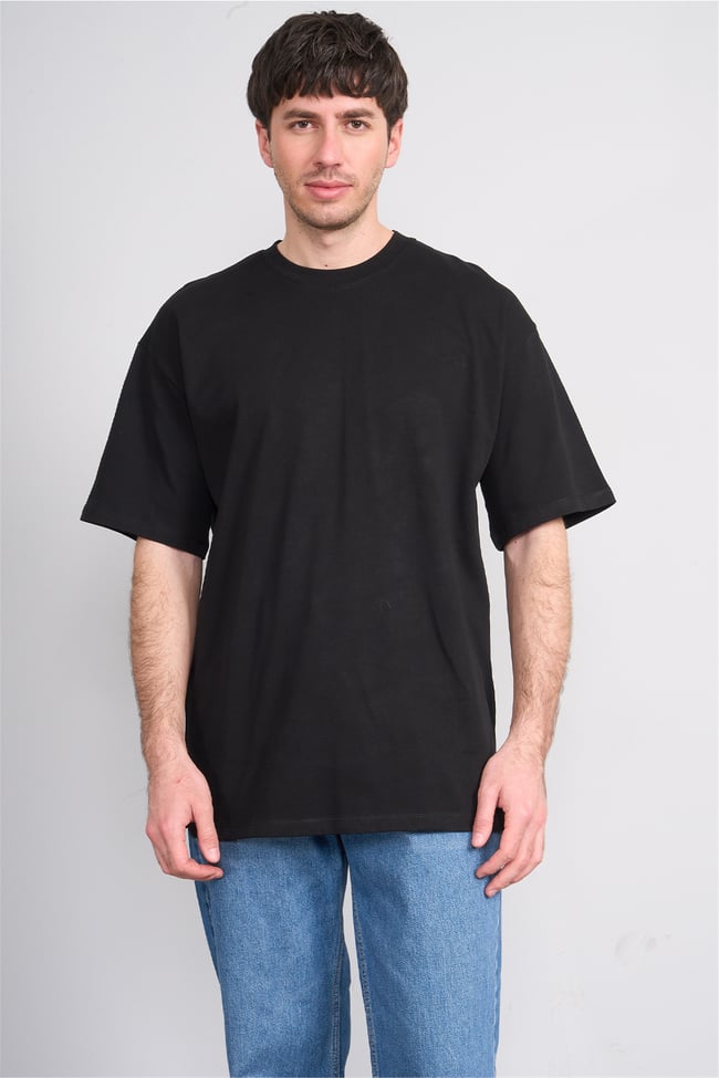 Çetinkaya Mentality 3880 Bisiklet Yaka 16/1 Süprem Regular T-shirt Siyah