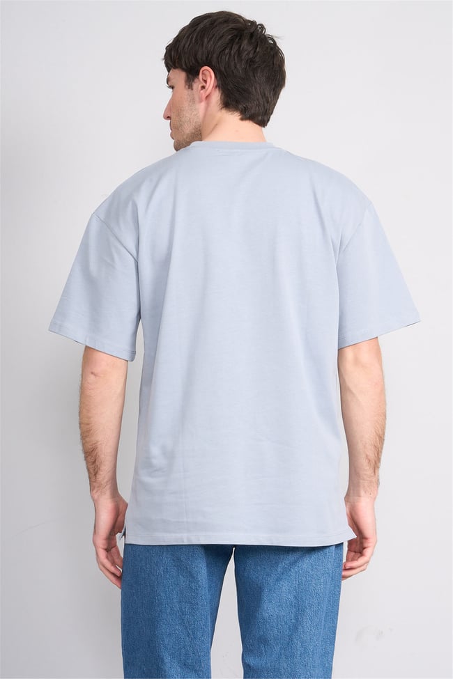 Çetinkaya Mentality 3880 Bisiklet Yaka 16/1 Süprem Regular T-shirt Açık Gri
