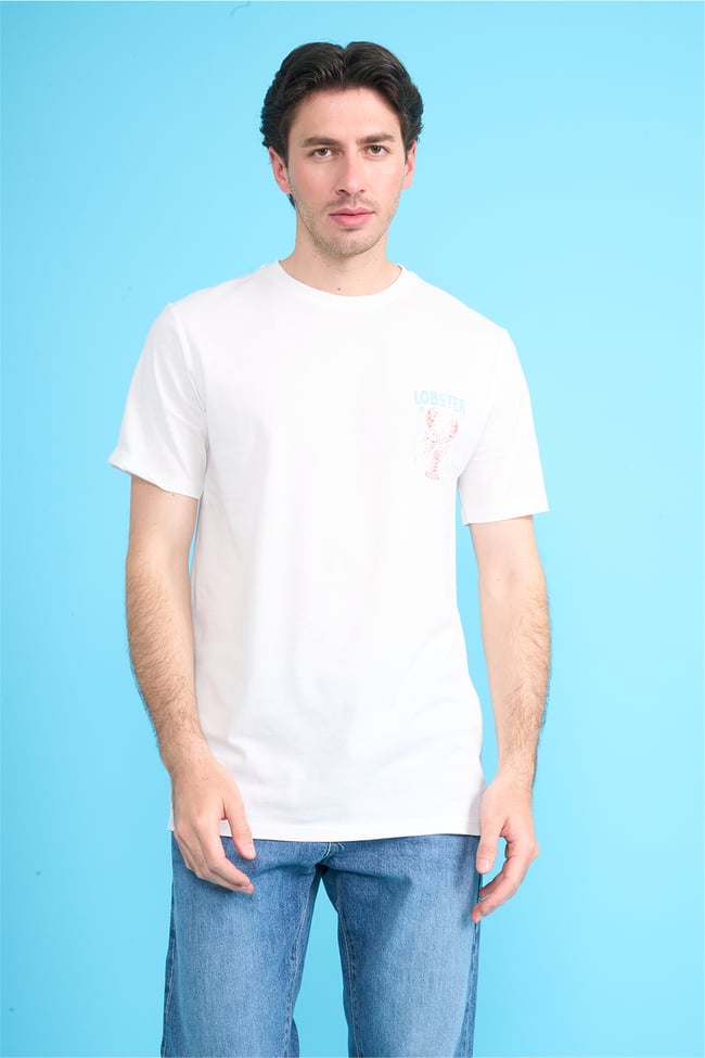 Çetinkaya Mentality 4210 Bisiklet Yaka Regular Baskılı T-shirt Krem