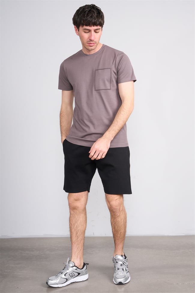 Çetinkaya Mentality 4508 Bisiklet Yaka Regular Modelli T-shirt Gri