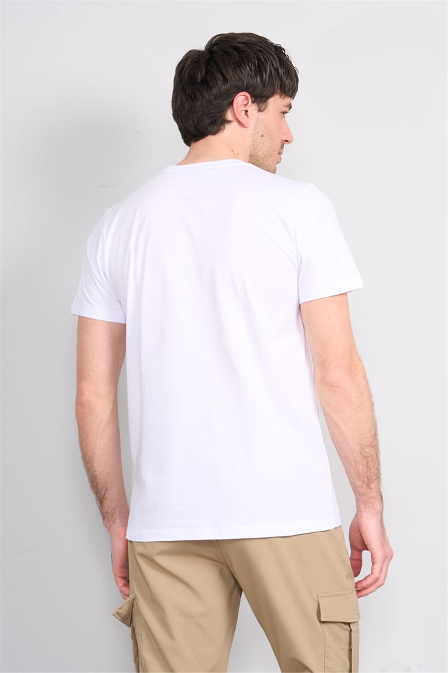 Çetinkaya Mentality 4510 Bisiklet Yaka Regular Modelli T-shirt Beyaz