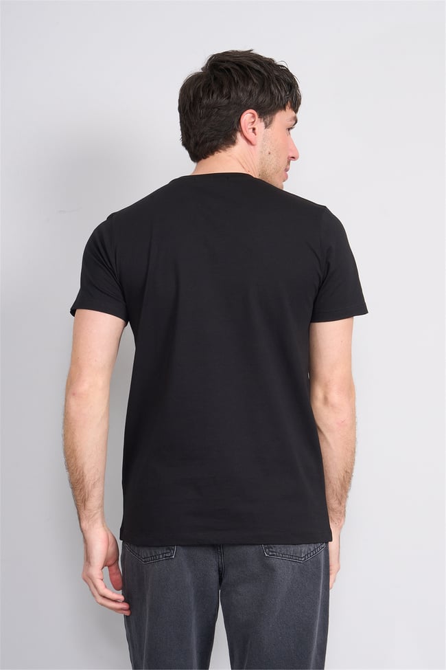Çetinkaya Mentality 4521 Bisiklet Yaka Regular Modelli T-shirt Siyah