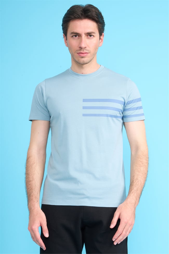 Çetinkaya Mentality 4522 Bisiklet Yaka Regular Modelli T-shirt Gri