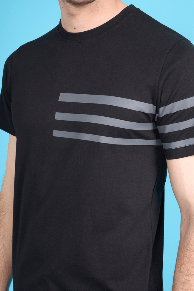 Çetinkaya Mentality 4522 Bisiklet Yaka Regular Modelli T-shirt Siyah
