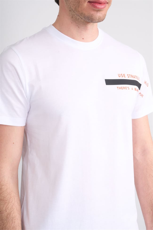 Çetinkaya Mentality 4523 Bisiklet Yaka Regular Modelli T-shirt Beyaz