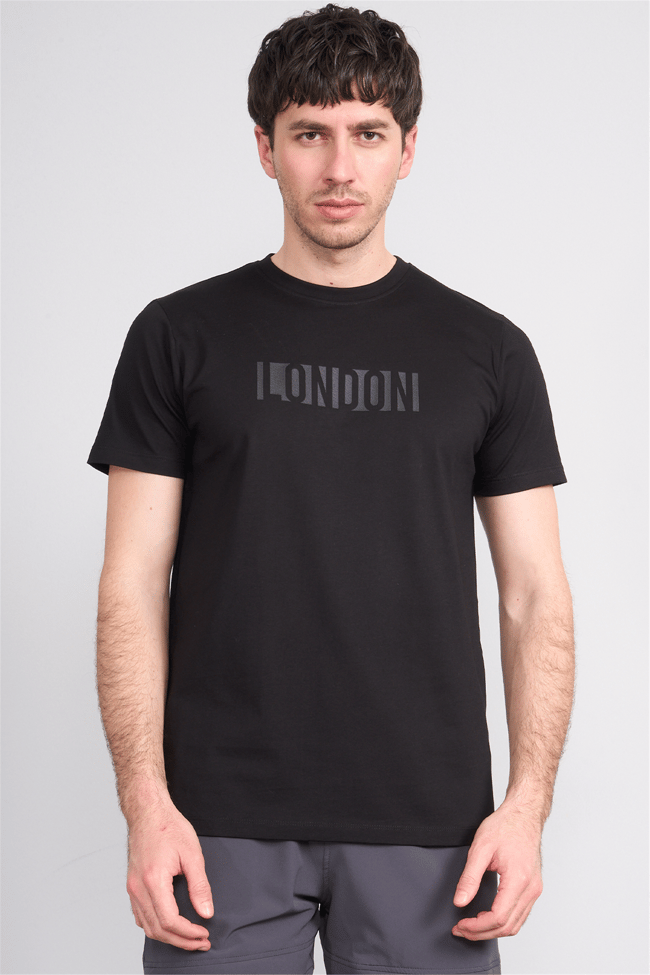 Çetinkaya Mentality 4526 Bisiklet Yaka Regular Modelli T-shirt Siyah
