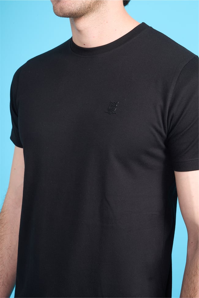 Çetinkaya Mentality 4528 Bisiklet Yaka Regular Modelli T-shirt Siyah