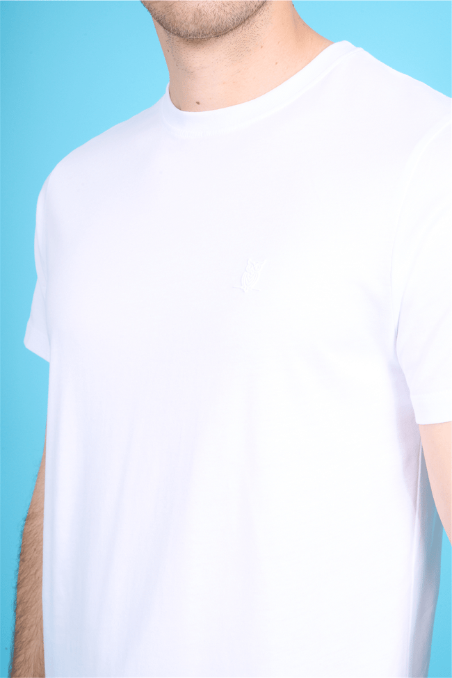 Çetinkaya Mentality 4528 Bisiklet Yaka Regular Modelli T-shirt Beyaz