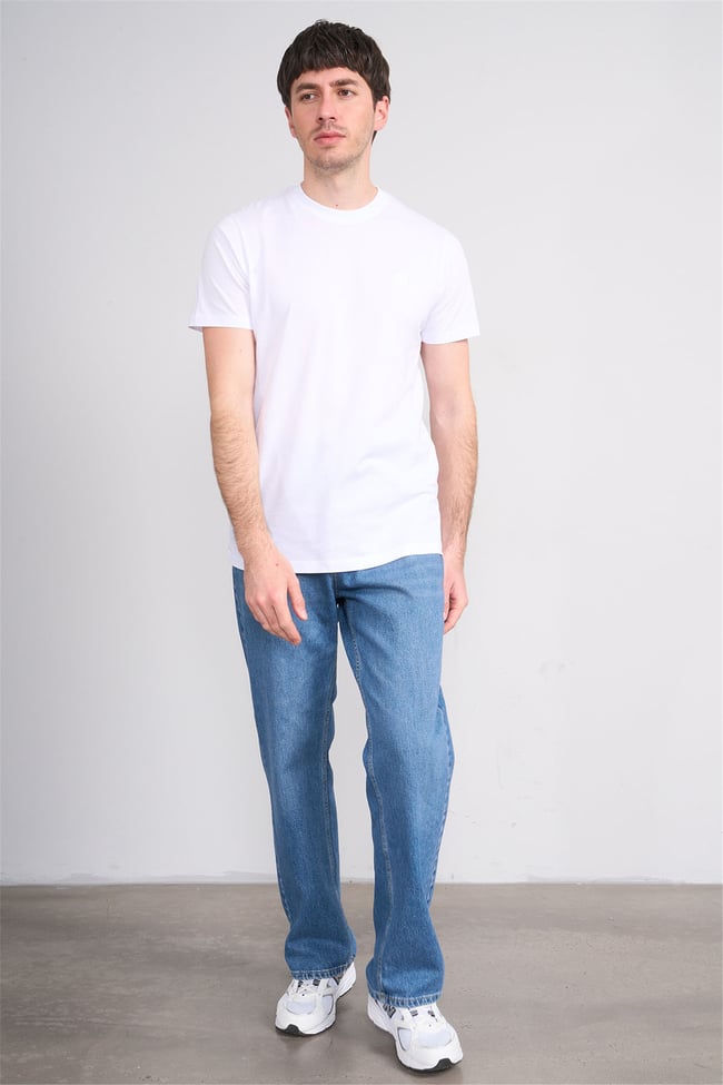 Çetinkaya Mentality 4529 Bisiklet Yaka Regular Modelli T-shirt Beyaz