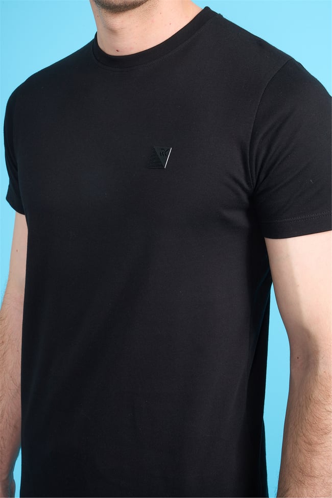 Çetinkaya Mentality 4529 Bisiklet Yaka Regular Modelli T-shirt Siyah