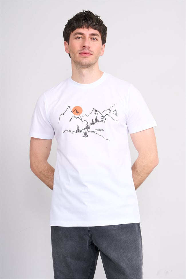 Çetinkaya Mentality 4530 Bisiklet Yaka Regular Modelli T-shirt Beyaz
