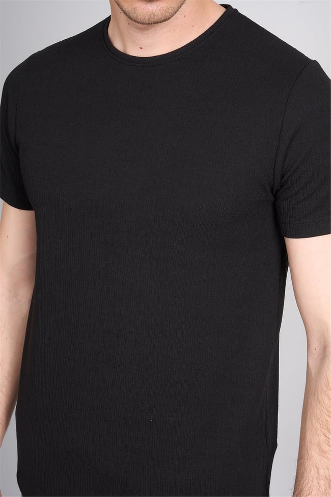 Çetinkaya Mentality 4544 Bisiklet Yaka Regular Modelli T-shirt Siyah