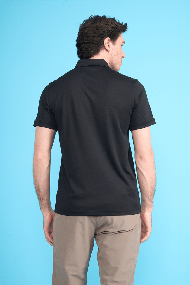 Çetinkaya Mentality 4567 Polo Yaka Regular Modelli T-shirt Siyah