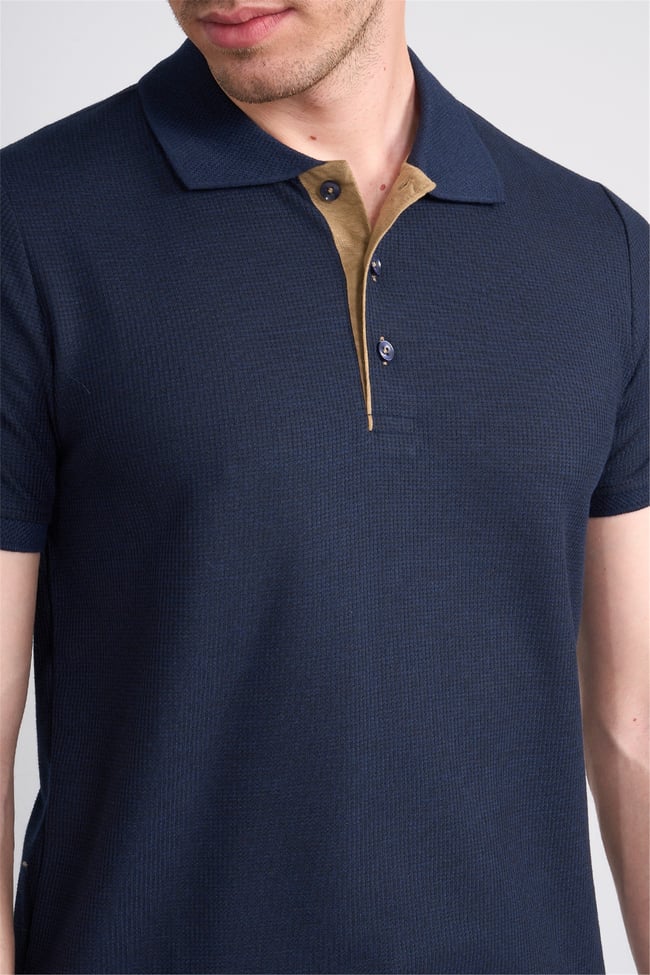 Çetinkaya Mentality 4568 Polo Yaka Regular Modelli T-shirt Lacivert