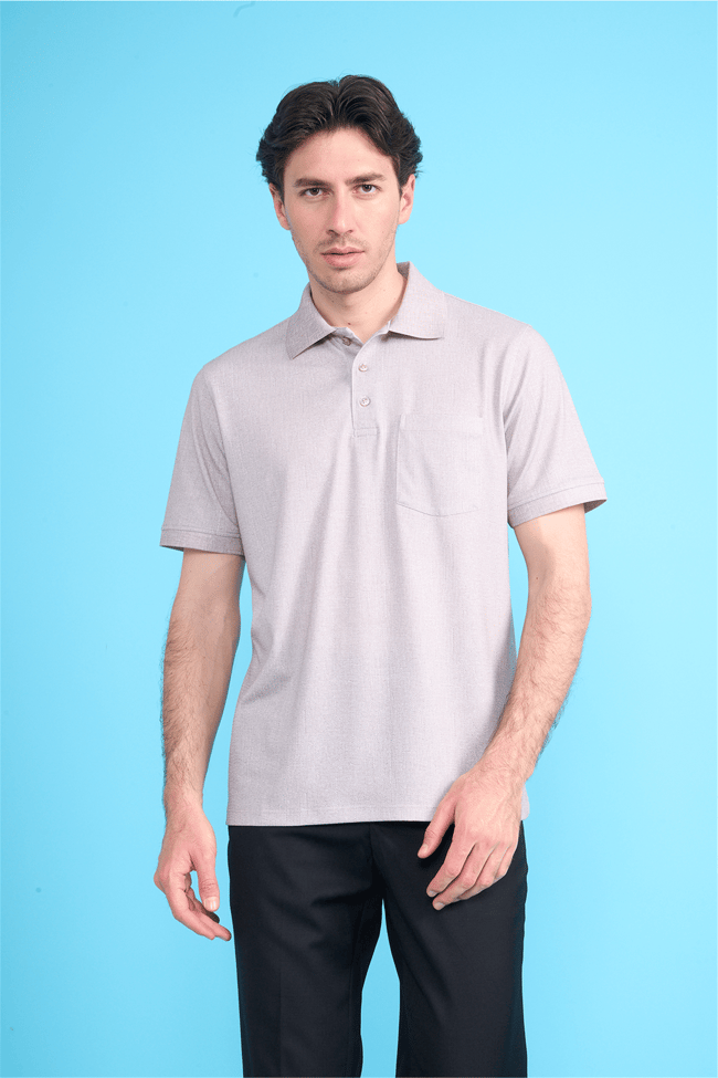Çetinkaya Mentality 4582 Polo Yaka Regular Modelli T-shirt Vizon