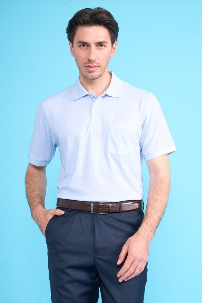 Çetinkaya Mentality 4582 Polo Yaka Regular Modelli T-shirt Mavi