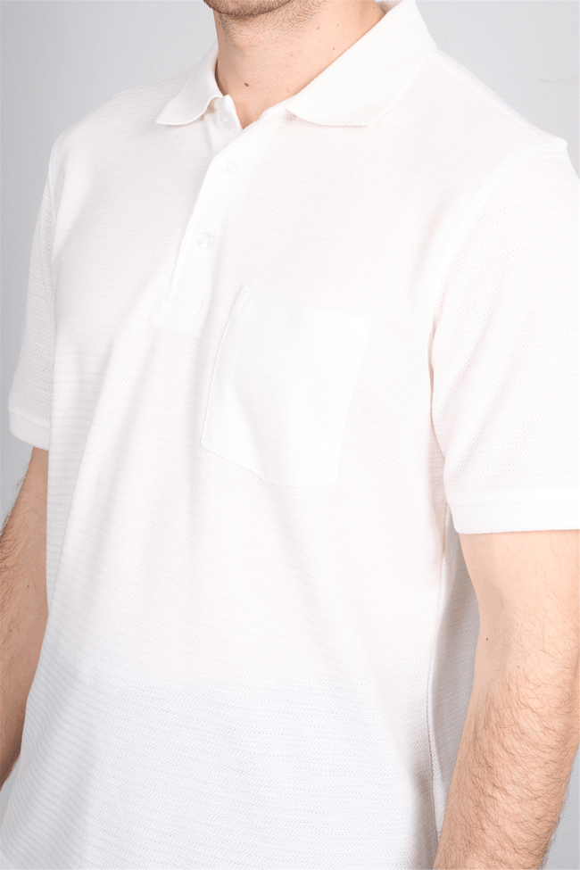 Çetinkaya Mentality 4591 Polo Yaka Regular Modelli T-shirt Beyaz