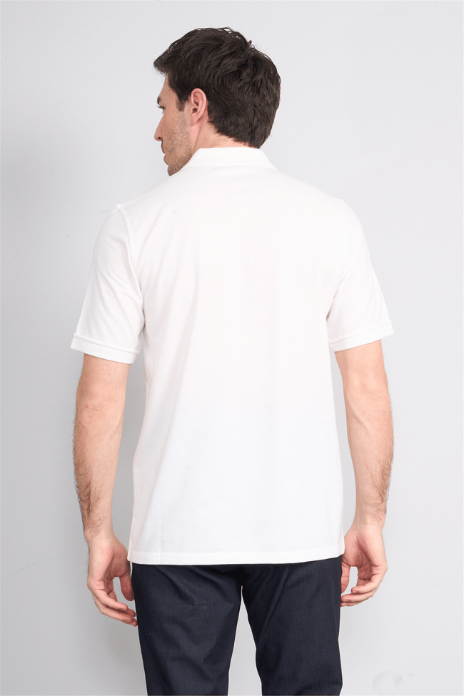Çetinkaya Mentality 4592 Polo Yaka Regular Modelli T-shirt Beyaz