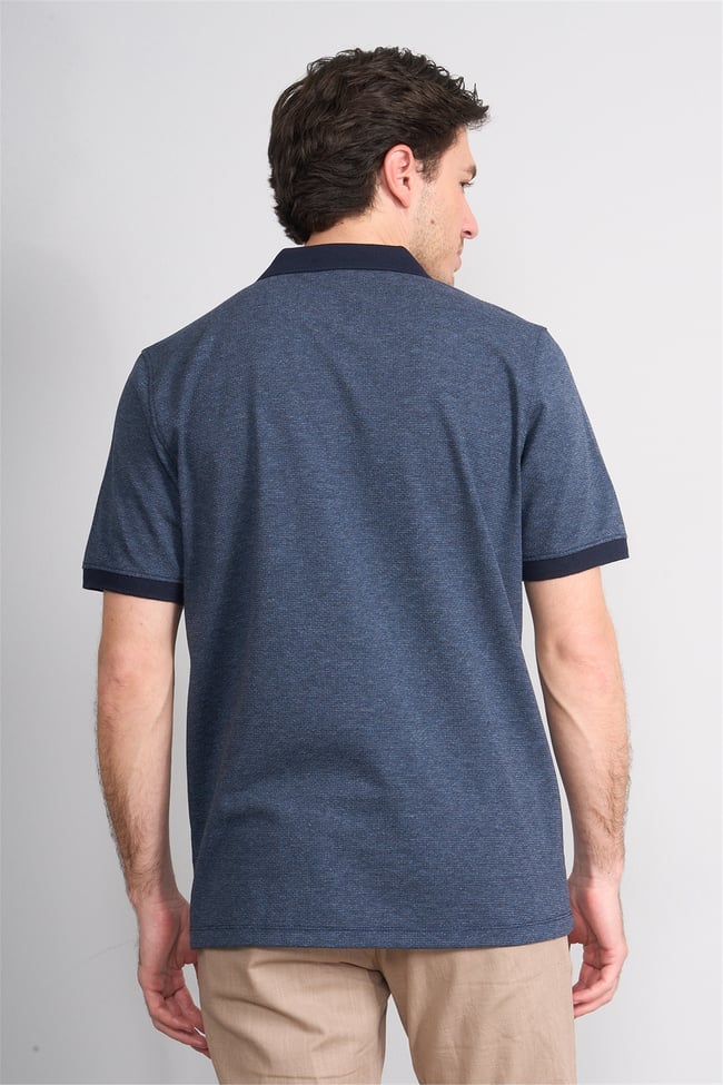 Çetinkaya Mentality 4595 Polo Yaka Regular Modelli T-shirt İndigo