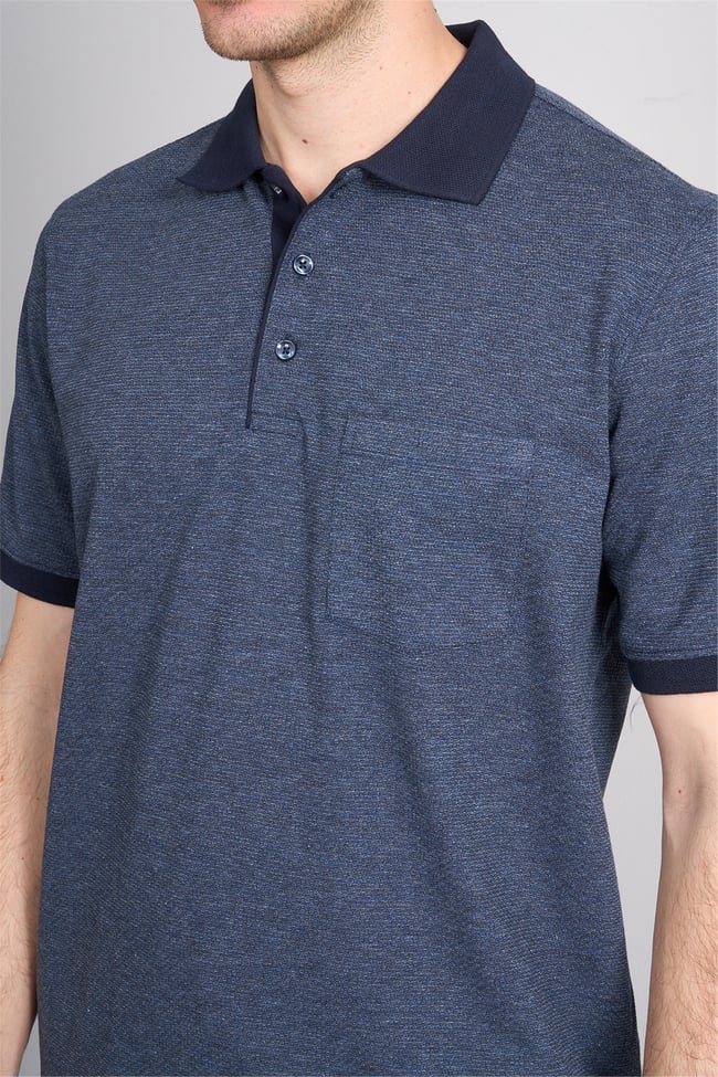 Çetinkaya Mentality 4595 Polo Yaka Regular Modelli T-shirt İndigo
