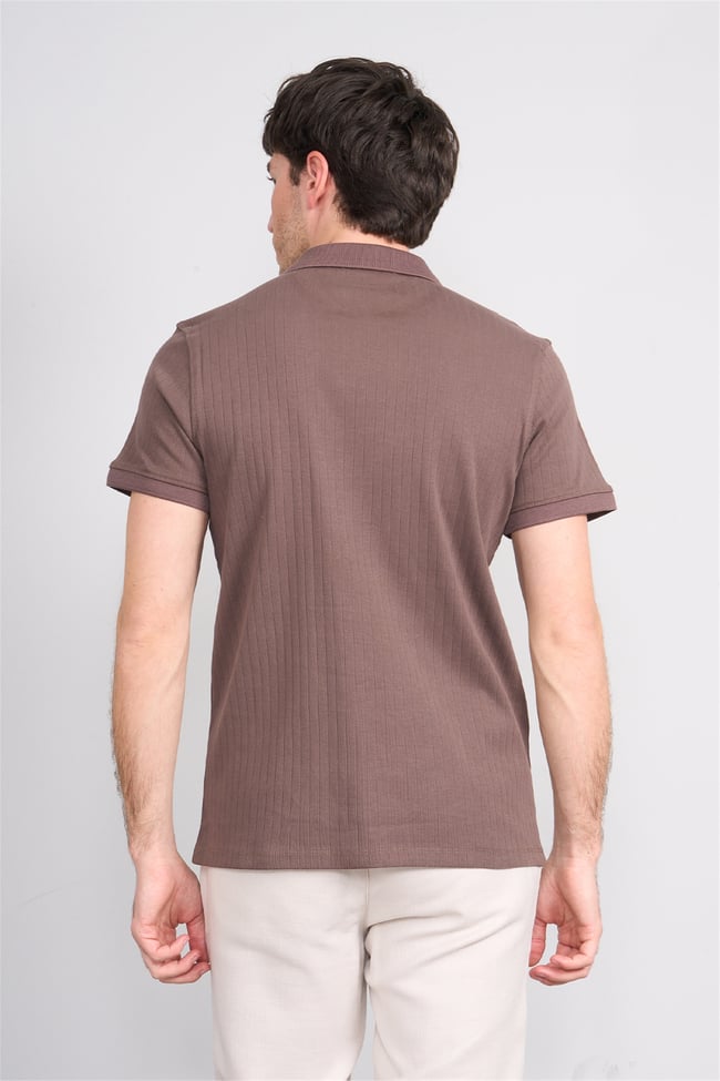 Çetinkaya Mentality 4602 Polo Yaka Regular Modelli T-shirt Kahve