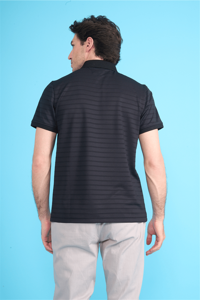 Çetinkaya Mentality 4620 Polo Yaka Regular Modelli T-shirt Siyah