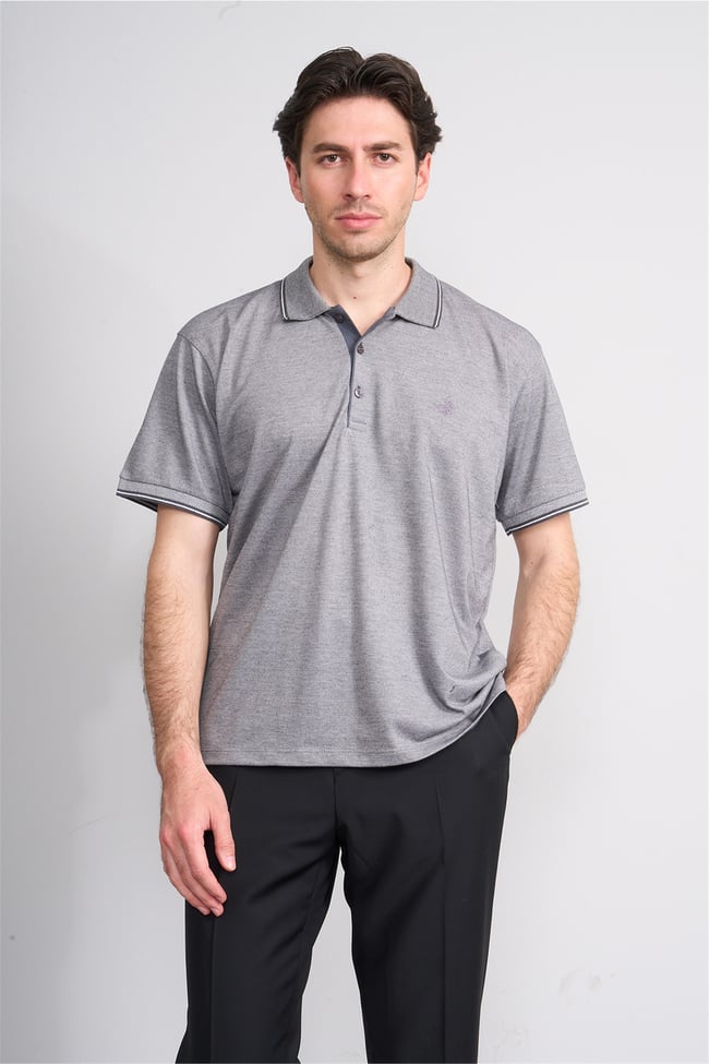 Çetinkaya Mentality 4702 Polo Yaka Regular Pike T-shirt Gri