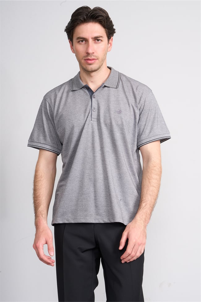Çetinkaya Mentality 4702 Polo Yaka Regular Pike T-shirt Gri