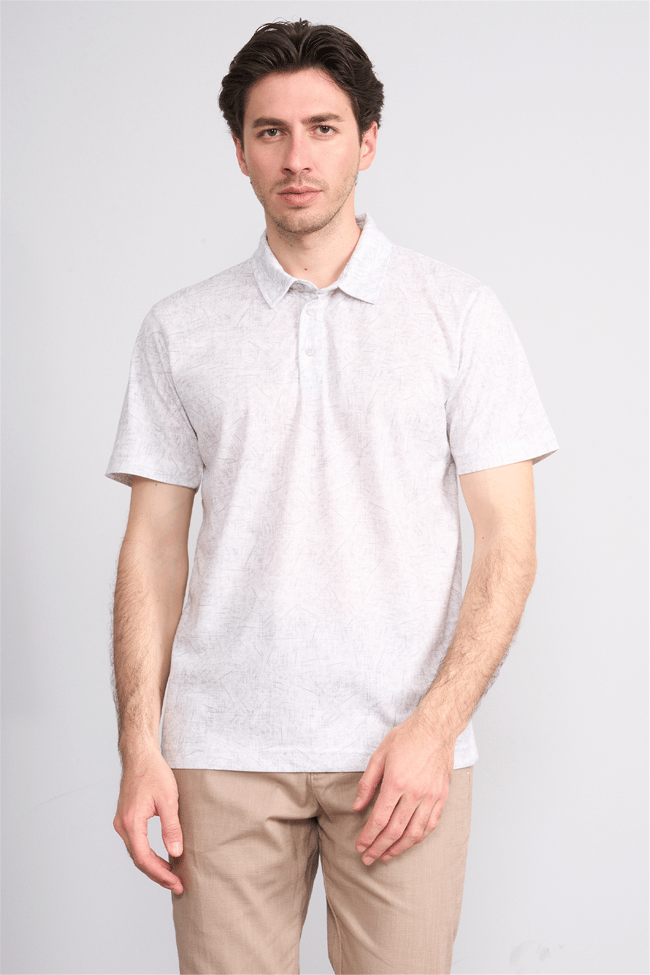 Çetinkaya Mentality 4772 Polo Yaka Regular Micro İnterlok T-shirt Gri