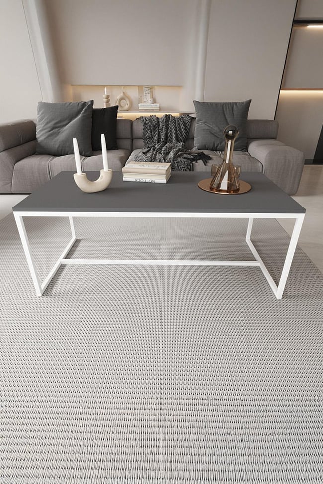 Deconode Alpine Orta Sehpa Beyaz-Antrasit DN1100BA