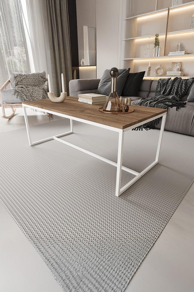 Deconode Alpine Orta Sehpa Beyaz-Kahverengi DN1100BK