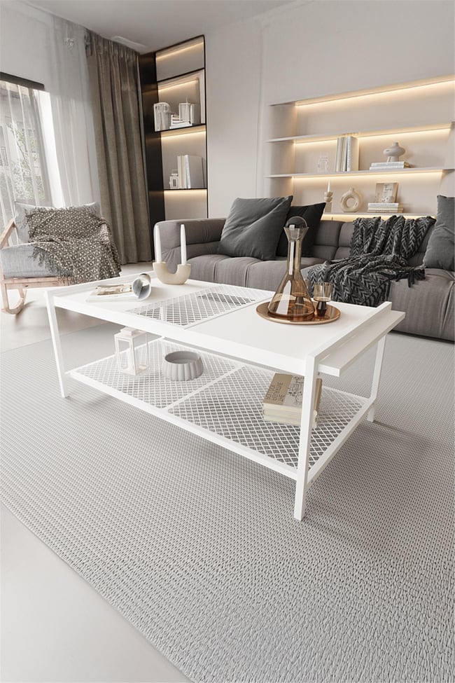 Deconode Elegance Orta Sehpa Beyaz- Beyaz DN1042BB