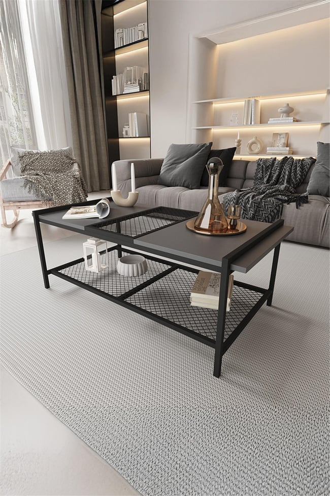 Deconode Elegance Orta Sehpa Siyah-Antrasit DN1042SA