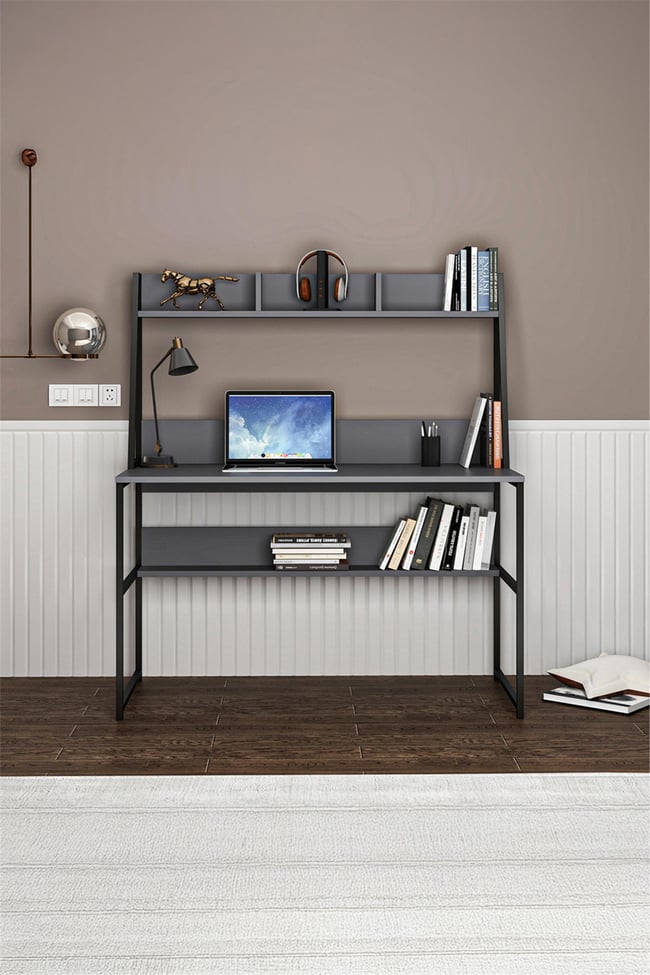 Deconode Majestic 90 Çocuk Çalışma Masası Siyah-Antrasit DN1094SA