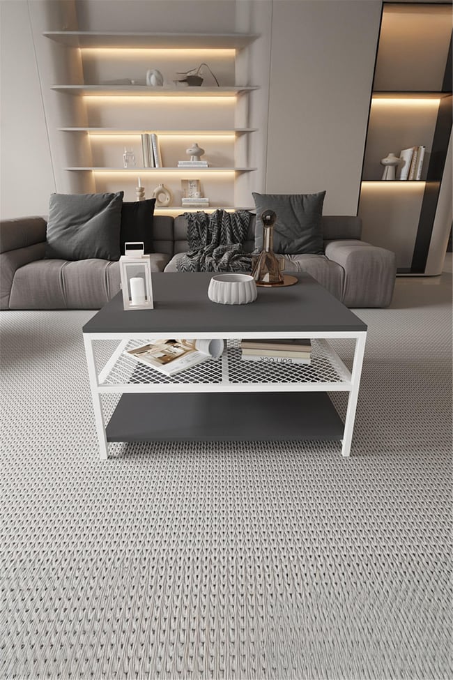 Deconode Mirage Orta Sehpa Beyaz-Antrasit DN1045BA