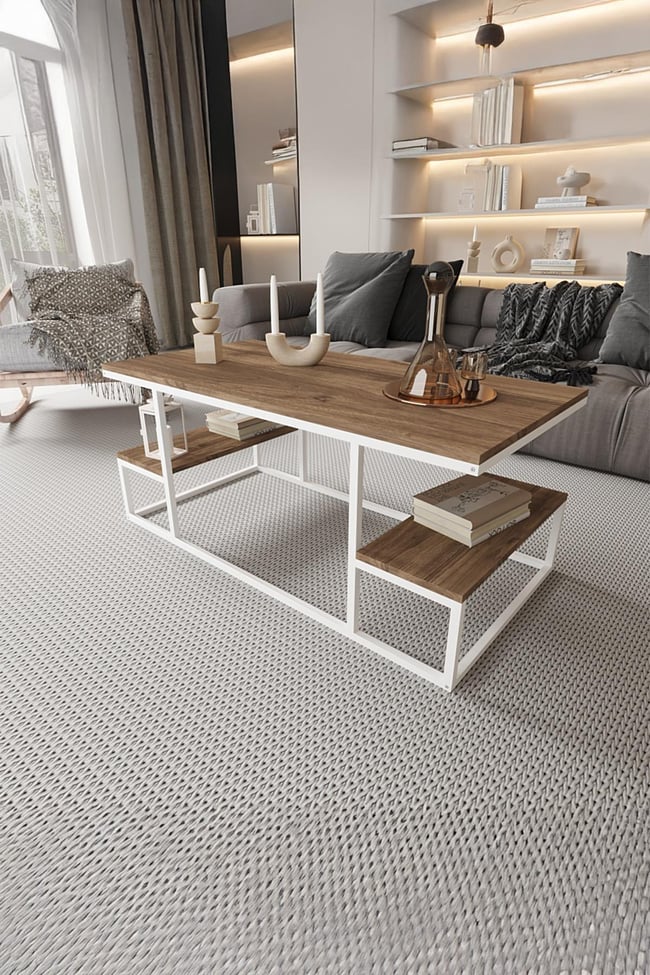 Deconode Serenade Orta Sehpa  Beyaz-Kahverengi DN1080BK