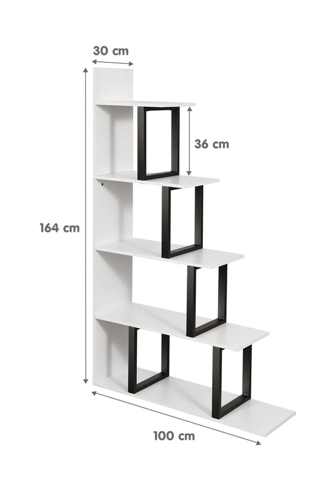 Deconode Step Kitaplık Beyaz DN1126B