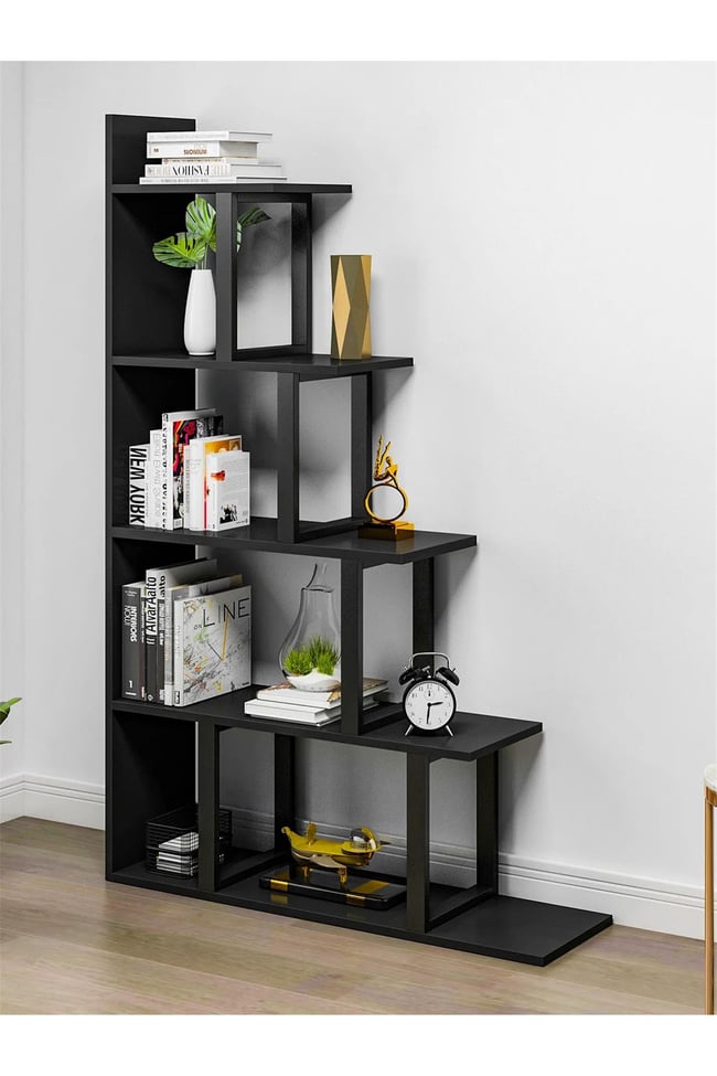 Deconode Step Kitaplık Siyah DN1126S