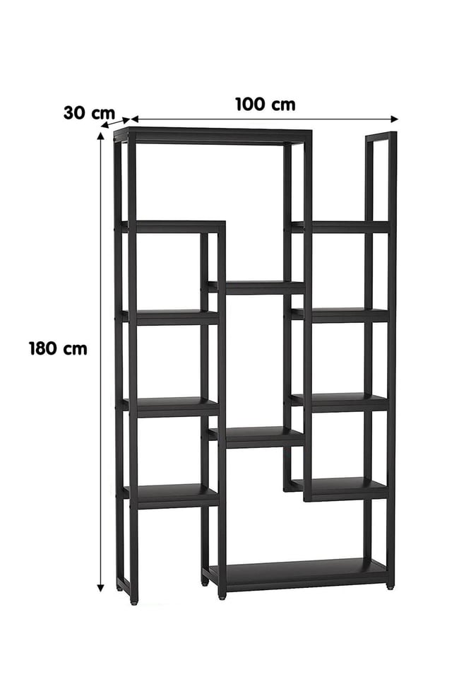 Deconode Zen Kitaplık Siyah Antirasit  DN1075S