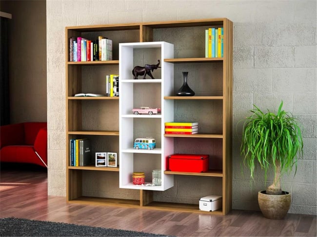 Dekorister Ample Kitaplık CevizBeyaz