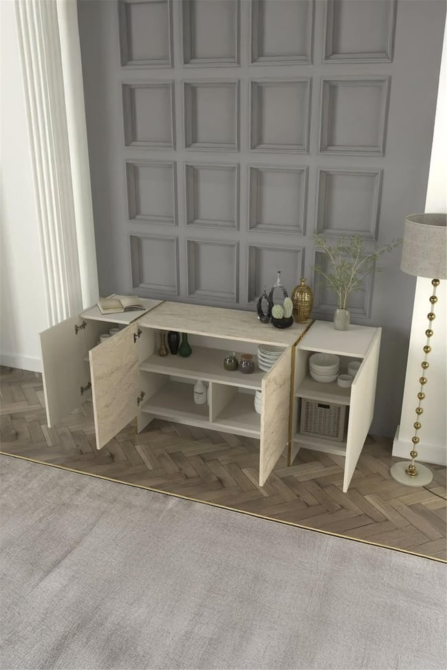 Dekorister Exclusive Veyron Konsol Kumtaşı-Traverten