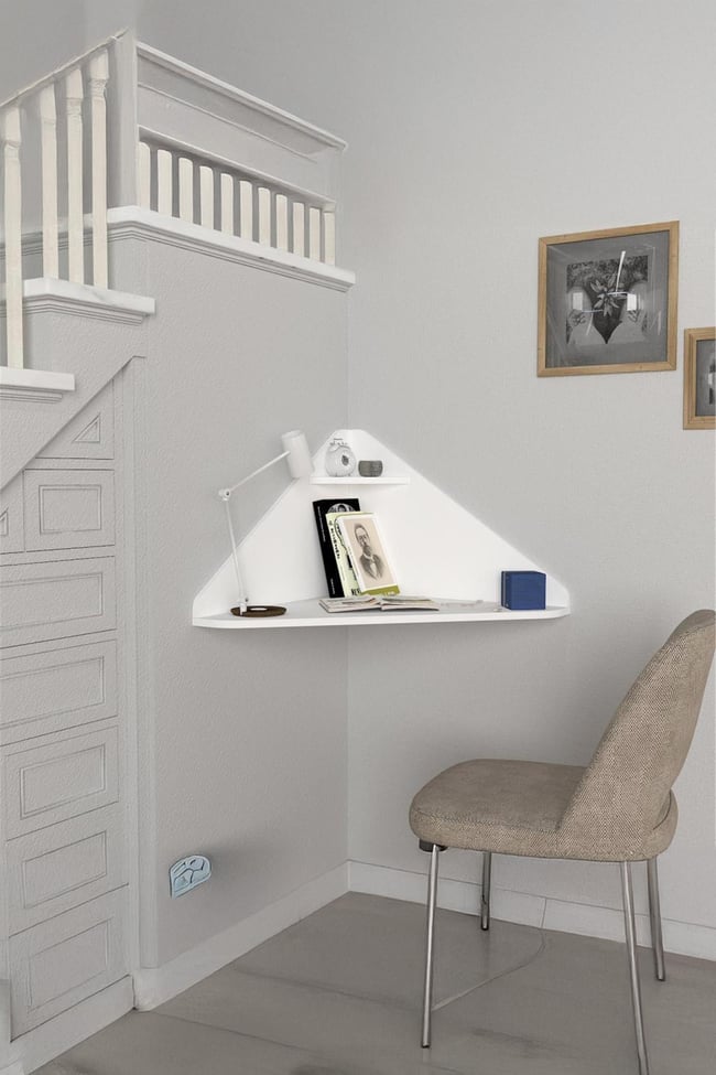 Dekorister Homeoffice Köşe Çalışma Masası Beyaz