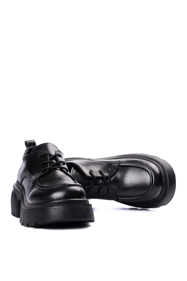 Divamod 2650 Siyah Kadın Loafer Ayakkabı