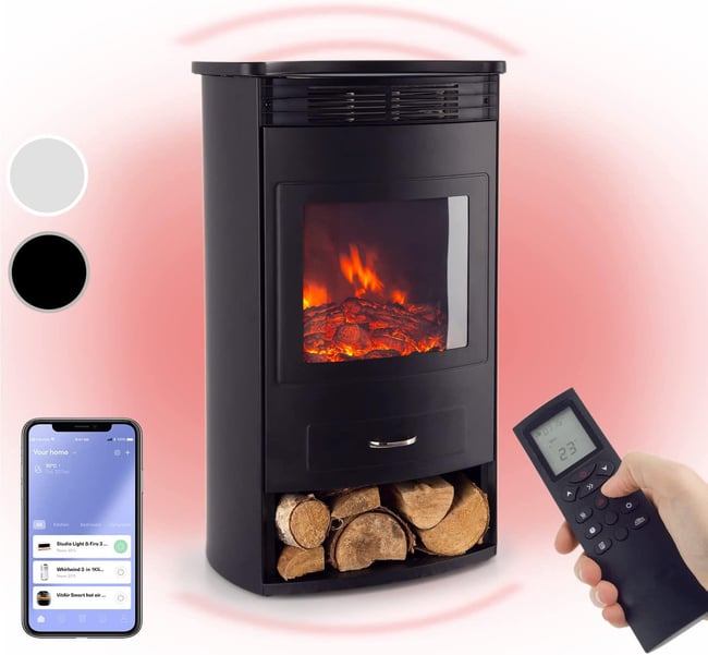 DLC Madera Elektrikli Şömine 1800 Watt Wifi APP Telefon Kontrol EA2215HW