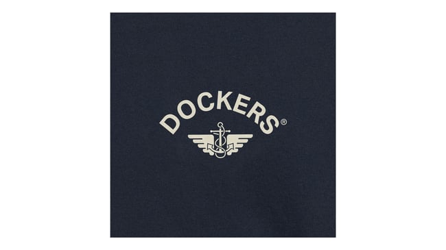 Dockers A110301320 400 Blue Erkek Grafık Logo Slım T-Shırt
