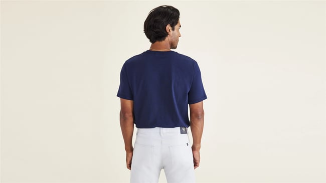 Dockers A110301320 400 Blue Erkek Grafık Logo Slım T-Shırt