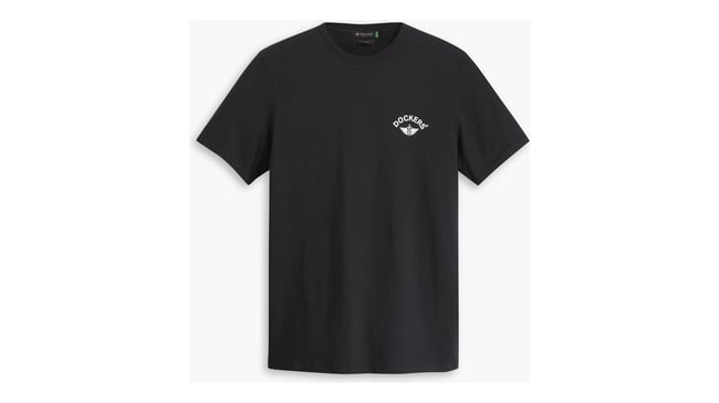 Dockers A110301680 001 Black Erkek Grafık Logo Slım T-Shırt