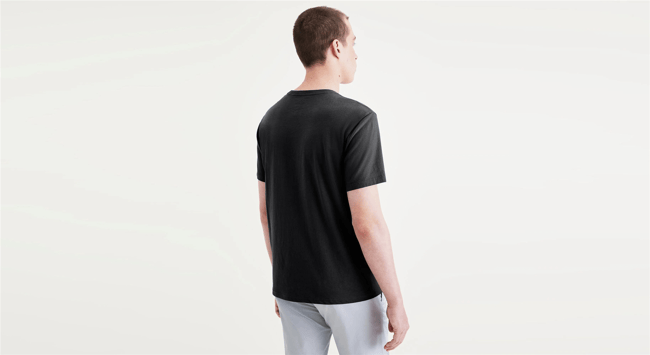 Dockers A110301680 001 Black Erkek Grafık Logo Slım T-Shırt