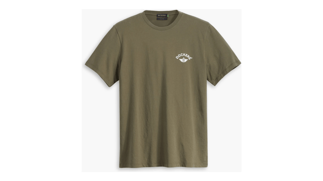 Dockers A110301730 300 Green Erkek Grafık Logo Slım T-Shırt